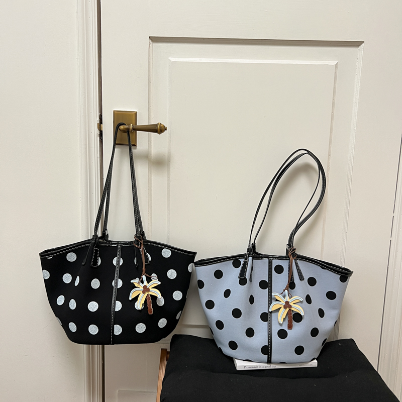 Women'S Work Bags Designer - Bolso Tote con Diseño de Puntos,
