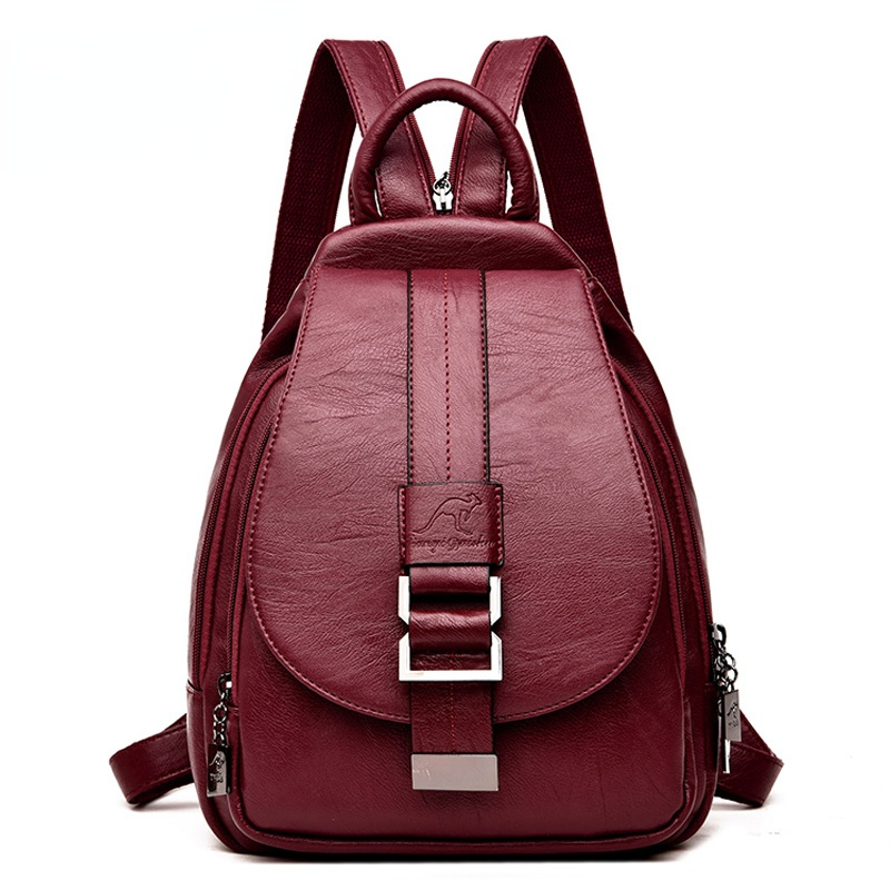 Women'S Retro Bags - Mochila De cuero de diseño para