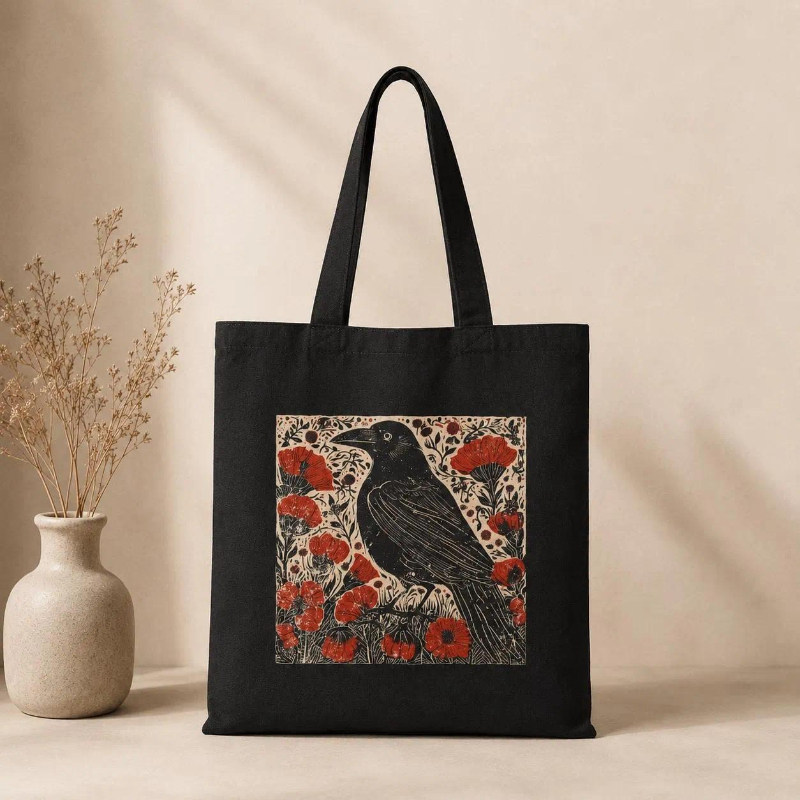 Women Bags Edgars - Bolsa de Lona Whimsigoth Crow con