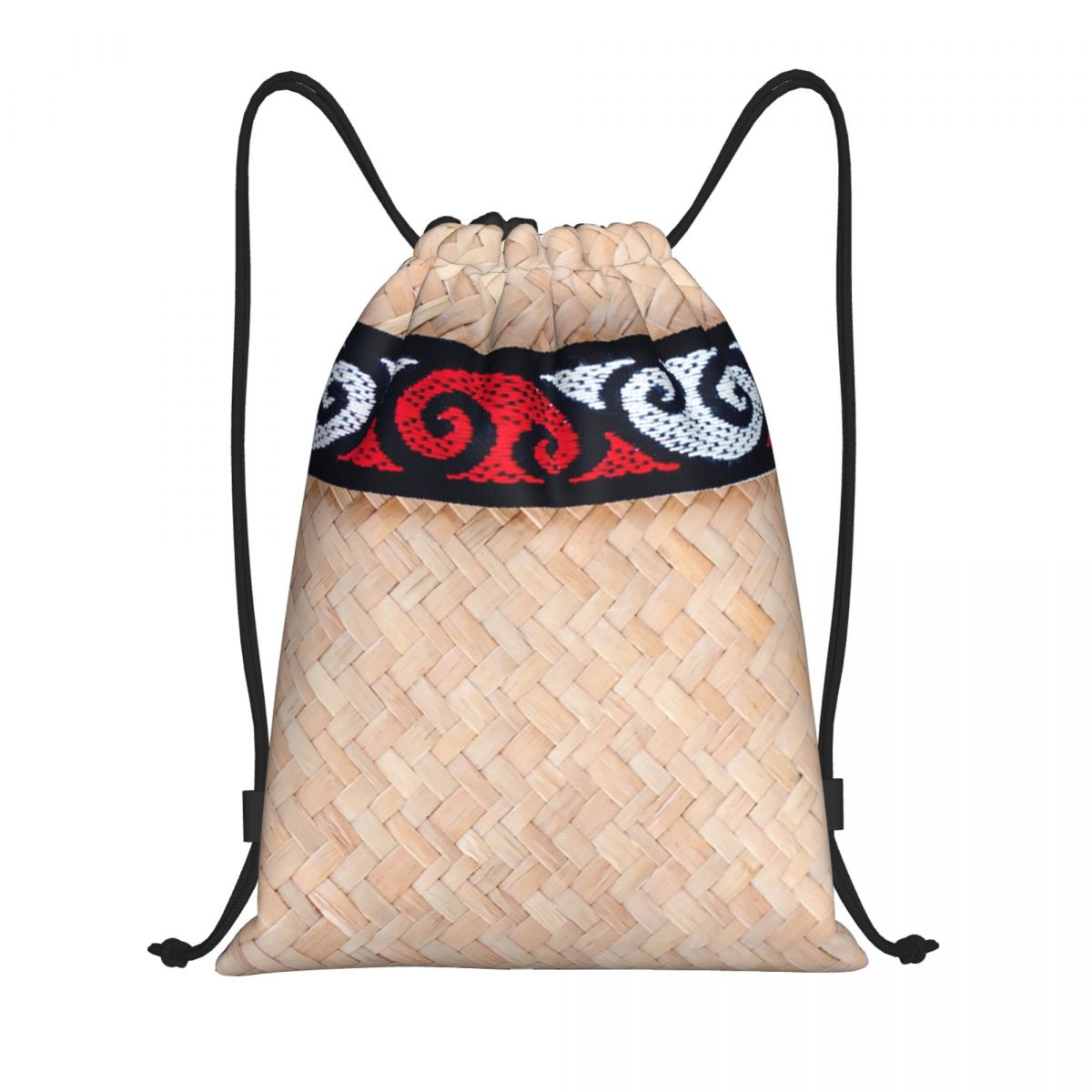 Women Bags Nz - NZ Maoris-mochila tradicional Kete con cordón