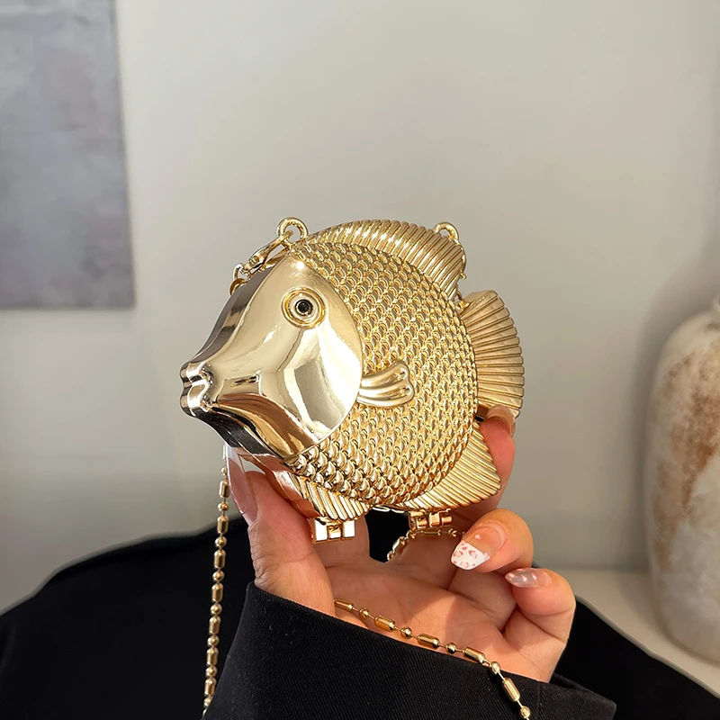 Women Bags Gold - Mini bolso de hombro tipo bandolera