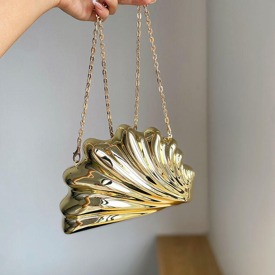 Women Bags Gold - Bolso de noche dorado y plateado,