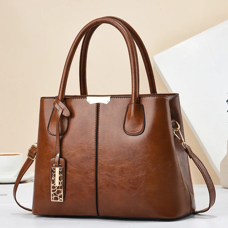 Women'S Work Bags Tote - Bolsos Retro de Color sólido para