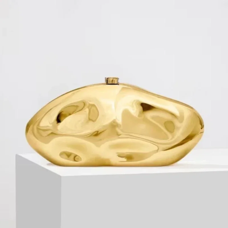 Women Bags Gold - Bolso de Mano Tipo Clutch con