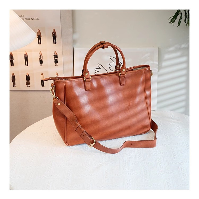Bolso de mano de cuero genuino - Women'S Work Bags Designer reseña y precio
