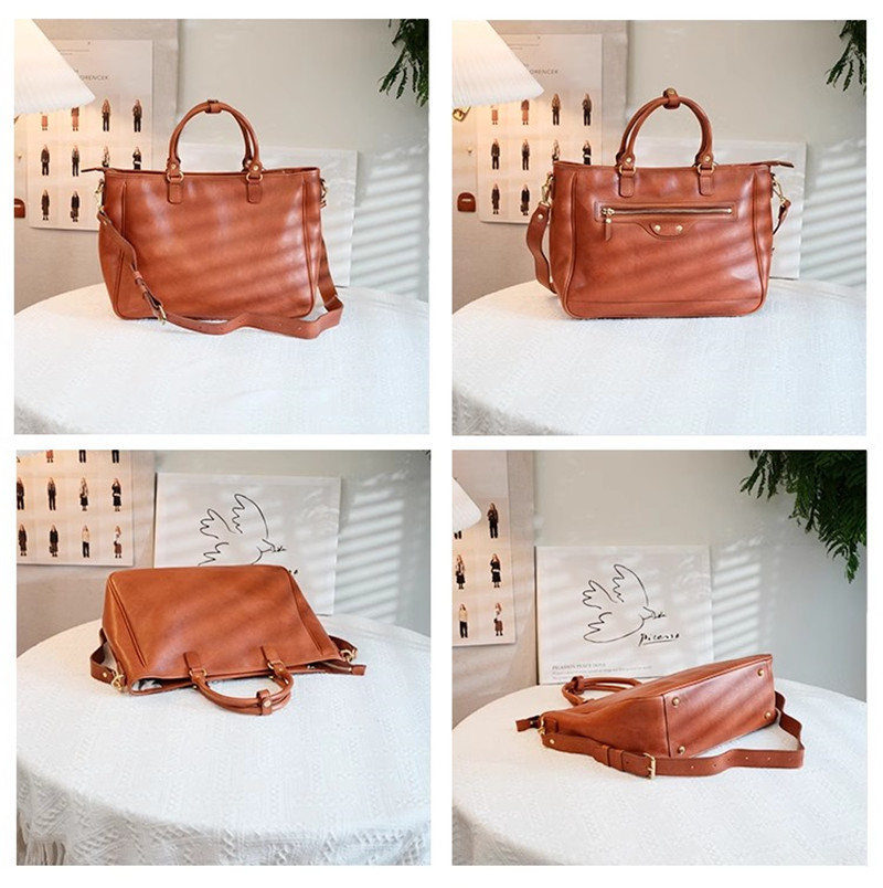 Bolso de mano de cuero genuino - Women'S Work Bags Designer reseña y precio