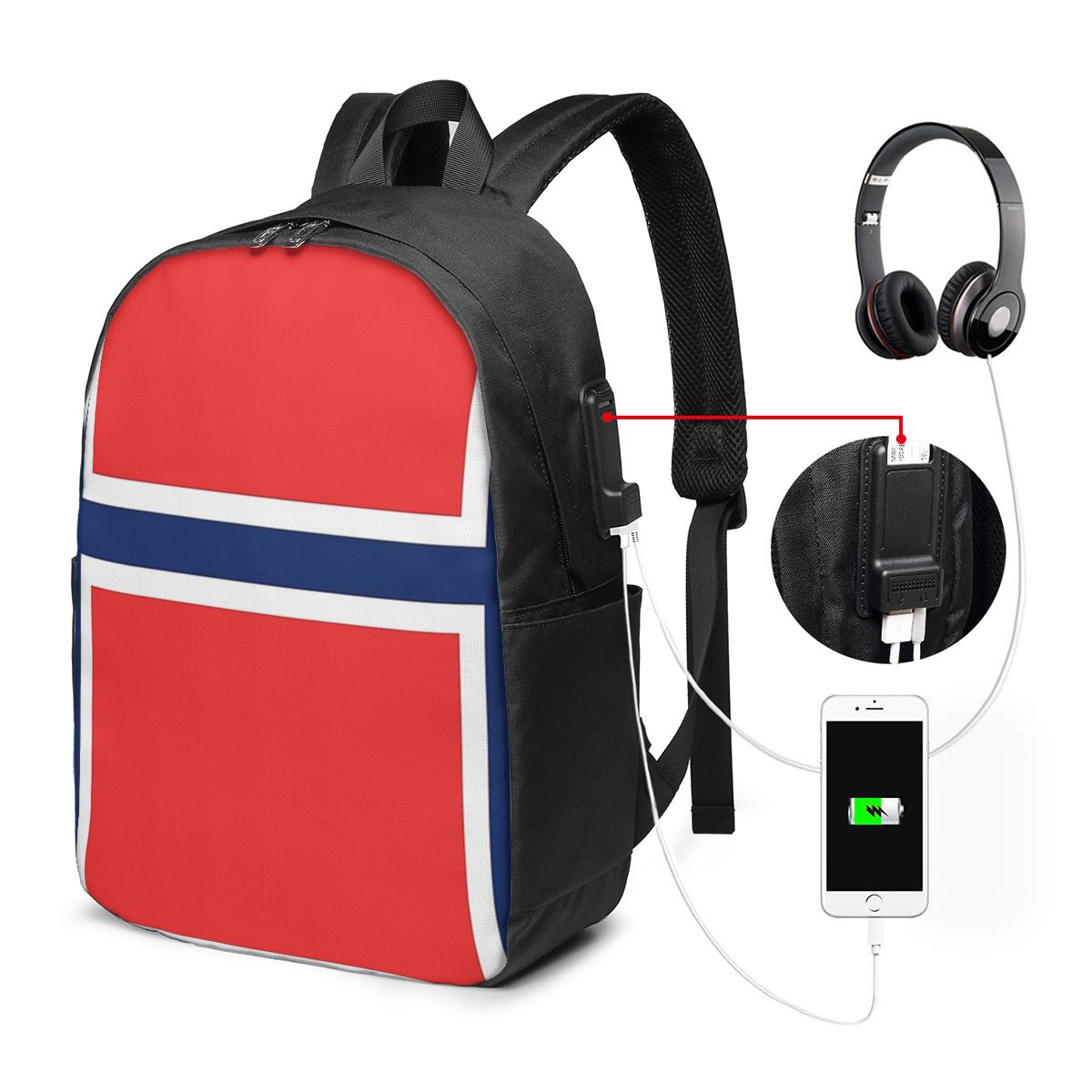 Mochila con bandera de Noruega - Women Bags Laptop reseña y precio