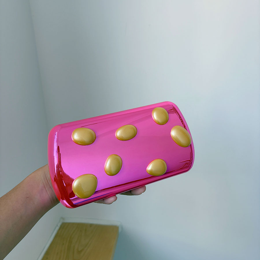 Bolso de mano con caja de cier - Women Bags Gold reseña y precio