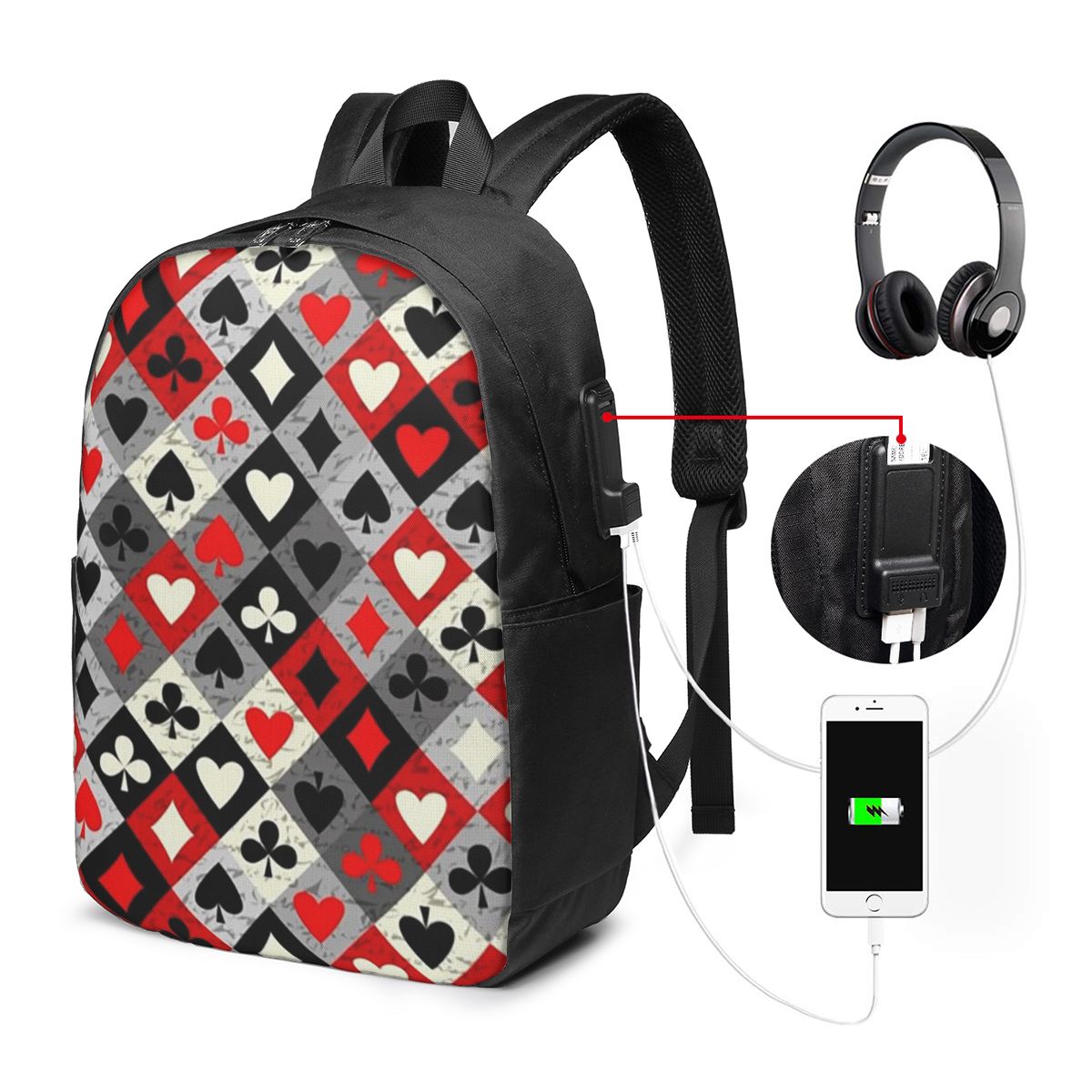 Mochila con estampado de carta - Women Bags Laptop reseña y precio