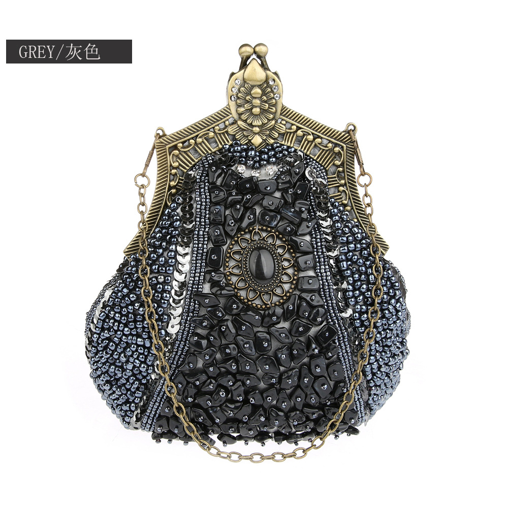 Bolso de mano Retro con cuenta - Women Bags Gold reseña y precio